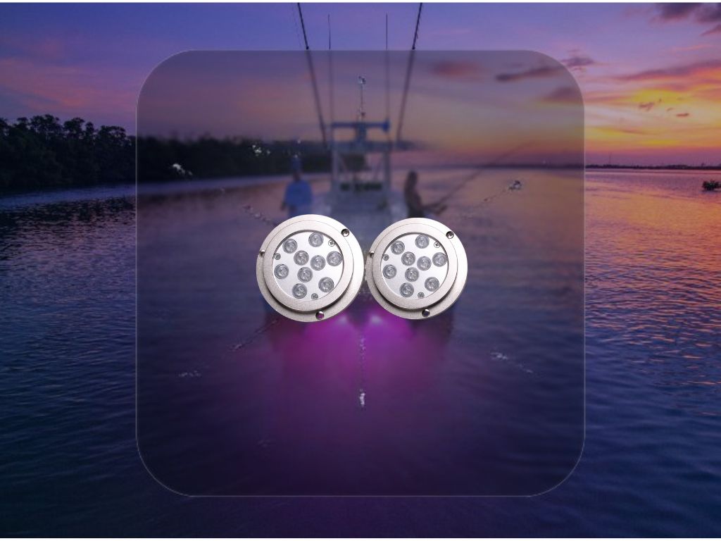 Luz subaquática usada para atrair peixes